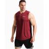imageNELEUS Mens Dry Fit Workout Running Muscle Tank Top5042 BlackGreyRed