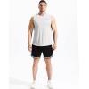 imageNELEUS Mens Dry Fit Workout Running Muscle Tank Top5042 BlackGreyWhite