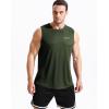 imageNELEUS Mens Dry Fit Workout Running Muscle Tank Top5042 GreyOlive GreenBlue