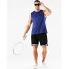 imageNELEUS Mens Dry Fit Workout Running Muscle Tank Top5160 BlackGreyBlue