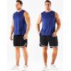 imageNELEUS Mens Dry Fit Workout Running Muscle Tank Top5160 BlackGreyBlue