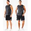 imageNELEUS Mens Dry Fit Workout Running Muscle Tank Top5160 BlackGreyOlive Green