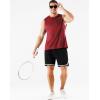 imageNELEUS Mens Dry Fit Workout Running Muscle Tank Top5160 BlackGreyRed