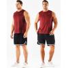imageNELEUS Mens Dry Fit Workout Running Muscle Tank Top5160 RedNavy BlueOlive Green