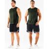 imageNELEUS Mens Dry Fit Workout Running Muscle Tank Top5160 RedNavy BlueOlive Green