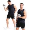 imageNELEUS Mens Dry Fit Workout Running Muscle Tank TopVneck BlackGreyBlue  3 Pack