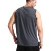 imageNELEUS Mens Dry Fit Workout Running Muscle Tank TopVneck BlackGreyRed  3 Pack
