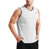imageNELEUS Mens Dry Fit Workout Running Muscle Tank TopVneck BlackGreyWhite  3 Pack