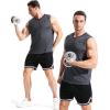 imageNELEUS Mens Dry Fit Workout Running Muscle Tank TopVneck BlackGreyWhite  3 Pack