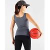 imageNELEUS Womens 3 Pack Compression Tank Top Support Yoga Bra with Cups Athletic Running Shirts8087 BlackGreyRed