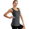 imageNELEUS Womens Racerback Yoga Workout Tank Top06 WhiteBlueGrey 3 Pack
