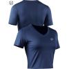 imageWomens 3 Pack Running Shirt Workout Athletic Crop ShirtsVneck BlackGreyNavy Blue  3 Pack