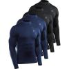 5024# Mock Neck:black black navy navy