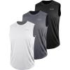 imageNELEUS Mens Dry Fit Workout Running Muscle Tank Top5042 BlackGreyWhite