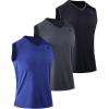 V-neck: Black/Grey/Blue  3 Pack