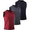 V-neck: Black/Grey/Red  3 Pack
