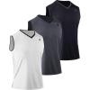 V-neck: Black/Grey/White  3 Pack