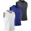 V-neck: White/Blue/Grey  3 Pack