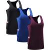 imageNELEUS Womens Racerback Yoga Workout Tank Top06 BlackBlueRed 3 Pack