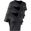 V-neck: Black/Black/Black  3 Pack