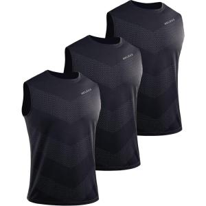 imageNELEUS Mens Dry Fit Workout Running Muscle Tank Top5160 BlackBlackBlack