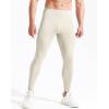 imageNELEUS Mens Dry Fit Compression Pants Workout Running Leggings6107 BlackCreamy White 2 Pack