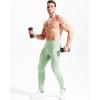 imageNELEUS Mens Dry Fit Compression Pants Workout Running Leggings6107 BlackLight Green 2 Pack