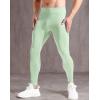 imageNELEUS Mens Dry Fit Compression Pants Workout Running Leggings6107 PinkLight Green 2 Pack