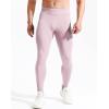 imageNELEUS Mens Dry Fit Compression Pants Workout Running Leggings6107 PinkLight Green 2 Pack
