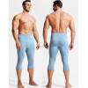 imageNELEUS Mens Dry Fit Compression Pants Workout Running Leggings6120 BlackGreyLight Blue 3 Pack