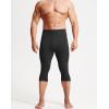 imageNELEUS Mens Dry Fit Compression Pants Workout Running Leggings6120 BlackGreyLight Green 3 Pack