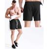 imageNELEUS Mens 7 inch Running Shorts Athletic Gym Workout Shorts with Pockets6112 BlackOrangeLight Green