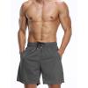 imageNELEUS Mens 7 inch Running Shorts Athletic Gym Workout Shorts with PocketsQ6001 BlackGreyRed 3 Pack