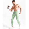 imageNELEUS Mens Compression Baselayer Running Tights Gym Leggings with Pockets6108 BlackLight Green 2 Pack