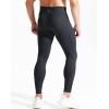 imageNELEUS Mens Compression Baselayer Running Tights Gym Leggings with Pockets6108 BlackLight Green 2 Pack