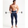 imageNELEUS Mens Compression Baselayer Running Tights Gym Leggings with Pockets6124 BlackGreyNavy Blue