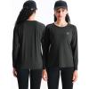 imageNELEUS Womens Athletic Workout Shirts Long Sleeve Running Yoga Tops8024 BlackGreyGrayish Blue 3 Pack