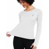 imageNELEUS Womens Athletic Workout Shirts Long Sleeve Running Yoga Tops8502 BlackBlueWhite 3 Pack