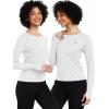 imageNELEUS Womens Athletic Workout Shirts Long Sleeve Running Yoga Tops8502 BlackBlueWhite 3 Pack