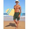 imageNELEUS 2 in 1 Men 9quot Dry Fit Athletic Bermuda Workout Shorts for Basketball Beach Casual6155 BlackGreyGreen 3 Pack