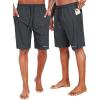 imageNELEUS 2 in 1 Men 9quot Dry Fit Athletic Bermuda Workout Shorts for Basketball Beach Casual6155 BlackGreyNavy Blue 3 Pack