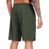imageNELEUS 2 in 1 Men 9quot Dry Fit Athletic Bermuda Workout Shorts for Basketball Beach Casual6155 BlackNavy BlueGreen 3 Pack