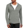 imageNELEUS Mens Workout Fishing Shirts UPF 50 Light Jacket Full Zip Sun Protection Long Sleeve Hoodie for Men Hiking5620 Pack of 1 Gray
