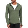 imageNELEUS Mens Workout Fishing Shirts UPF 50 Light Jacket Full Zip Sun Protection Long Sleeve Hoodie for Men Hiking5620 Pack of 1 Green