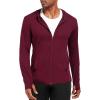 imageNELEUS Mens Workout Fishing Shirts UPF 50 Light Jacket Full Zip Sun Protection Long Sleeve Hoodie for Men Hiking5620 Pack of 1 Red