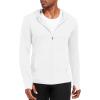 imageNELEUS Mens Workout Fishing Shirts UPF 50 Light Jacket Full Zip Sun Protection Long Sleeve Hoodie for Men Hiking5620 Pack of 1 White