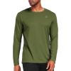 imageNELEUS Mens Workout Long Sleeve Running Shirts Mesh Fishing Hiking TShirtsHoodedCrewneck BlackGreyGreen 3 Pack