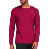 imageNELEUS Mens Workout Long Sleeve Running Shirts Mesh Fishing Hiking TShirtsHoodedCrewneck BlackGreyRed 3 Pack