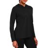 imageNELEUS Womens Sun Protection Running Shirts Workout Athletic Shirts with Hoods2651 BlackGreyNavy Blue 3 Pack