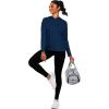 imageNELEUS Womens Sun Protection Running Shirts Workout Athletic Shirts with Hoods2651 BlackGreyNavy Blue 3 Pack